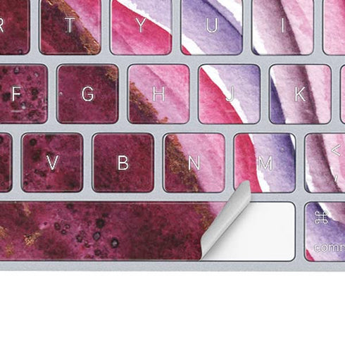 Plum Watercolor Geode Magic Keyboard Skin