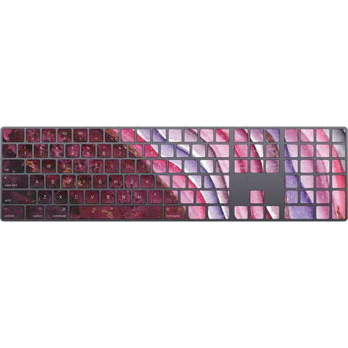 Plum Watercolor Geode Magic Keyboard with Numeric Keypad Skin