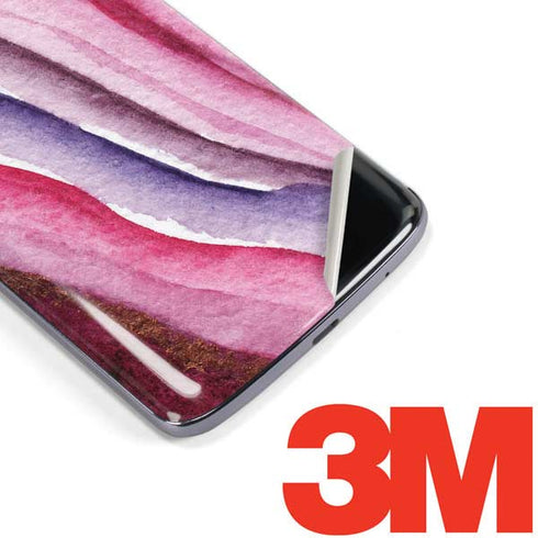 Plum Watercolor Geode Moto E5 Plus Skin