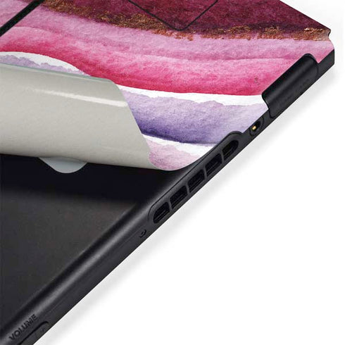 Plum Watercolor Geode Nintendo Switch Bundle Skin