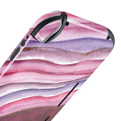 Plum Watercolor Geode Nintendo Switch Lite Skin