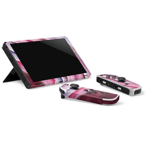 Plum Watercolor Geode Nintendo Switch OLED (2021) Skin