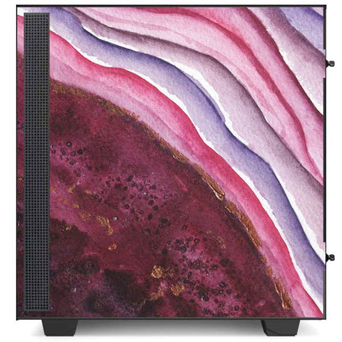 Plum Watercolor Geode NZXT H510 Compact ATX Mid-Tower Case Skin