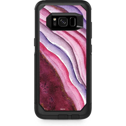 Plum Watercolor Geode Otterbox Commuter Galaxy Skin