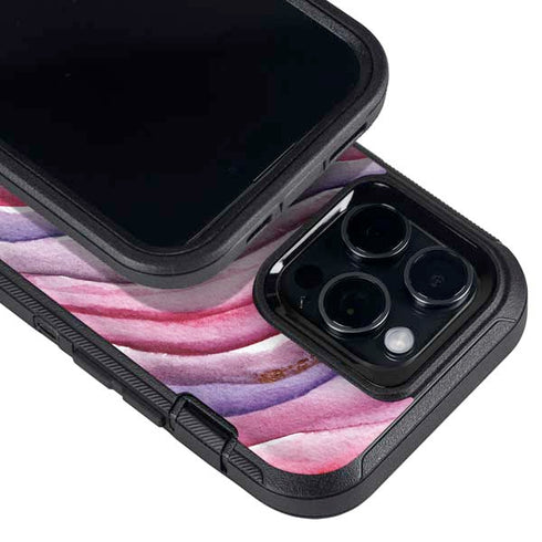 Plum Watercolor Geode Otterbox Defender iPhone Skin