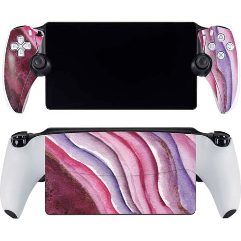 Plum Watercolor Geode PlayStation Portal Remote Player Skin
