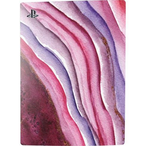 Plum Watercolor Geode PS5 Bundle Skin