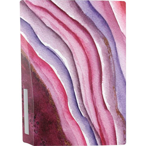 Plum Watercolor Geode PS5 Bundle Skin