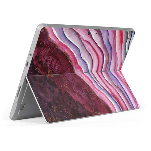 Plum Watercolor Geode Surface Go Skin