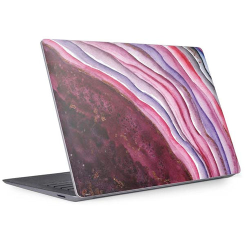 Plum Watercolor Geode Surface Laptop 3 13.5in Skin