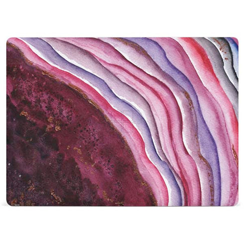 Plum Watercolor Geode Surface Laptop 3 13.5in Skin