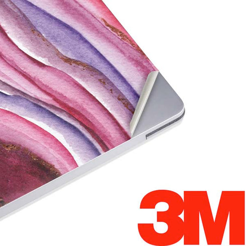Plum Watercolor Geode Surface Laptop 3 13.5in Skin