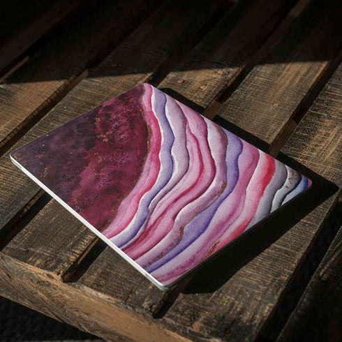 Plum Watercolor Geode Surface Laptop 3 13.5in Skin