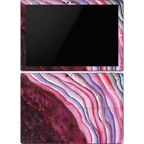 Plum Watercolor Geode Surface Pro 6 Skin