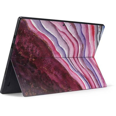 Plum Watercolor Geode Surface Pro 7 Skin