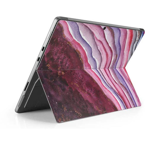 Plum Watercolor Geode Surface Pro 8 Skin