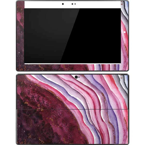 Plum Watercolor Geode Surface Pro Tablet Skin