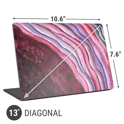Plum Watercolor Geode Universal Laptop 13in (10.6 x 7.6in) Skin