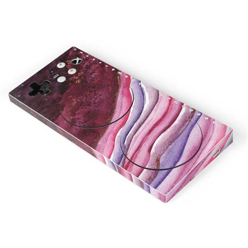 Plum Watercolor Geode Xbox Adaptive Controller Skin
