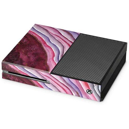Plum Watercolor Geode Xbox One Console Skin