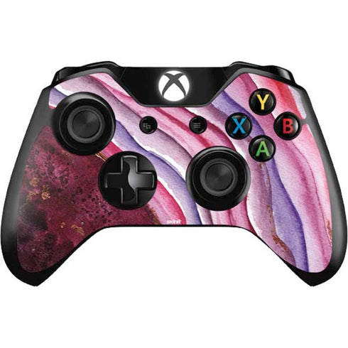Plum Watercolor Geode Xbox One Controller Skin