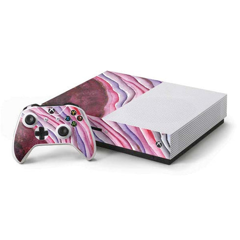 Plum Watercolor Geode Xbox One Skins