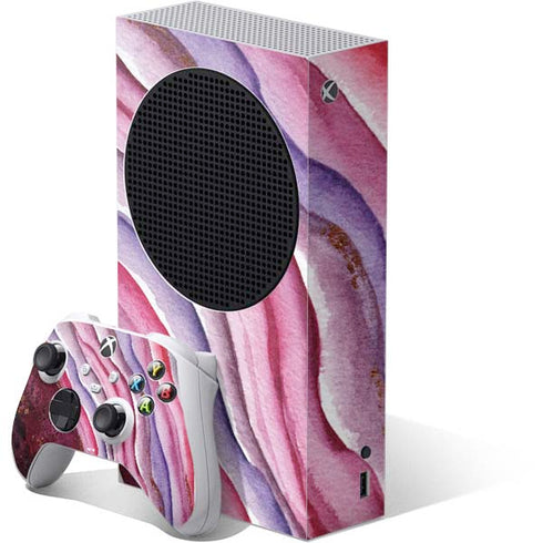 Plum Watercolor Geode Xbox Series S Skins