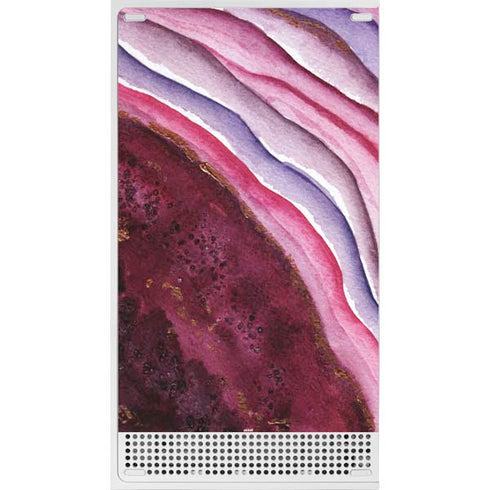 Plum Watercolor Geode Xbox Series S Bundle Skin