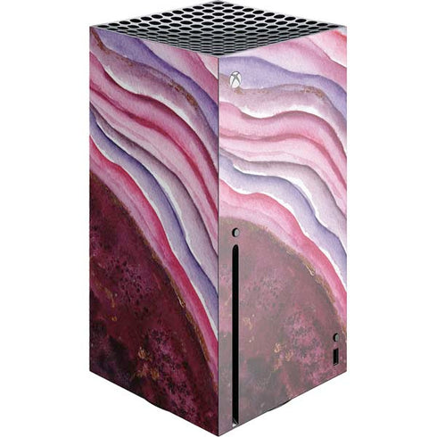 Plum Watercolor Geode Xbox Series X Console Skin