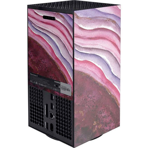 Plum Watercolor Geode Xbox Series X Console Skin