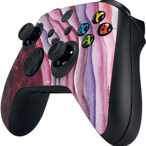 Plum Watercolor Geode Xbox Series X Controller Skin