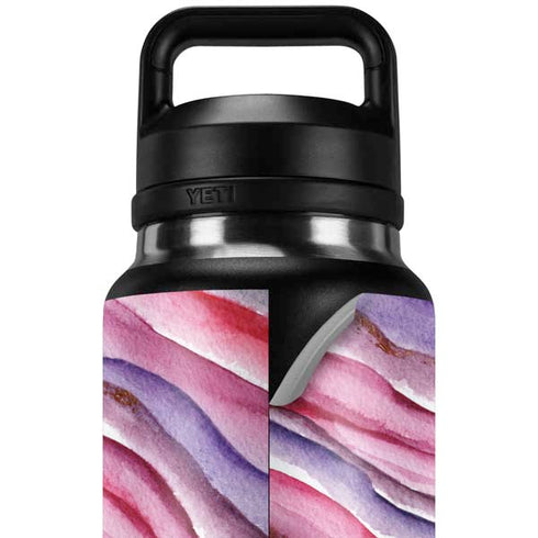 Plum Watercolor Geode YETI Rambler 36oz Bottle Skin