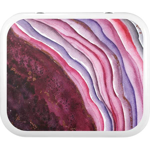 Plum Watercolor Geode YETI Roadie 24 Hard Cooler Skin