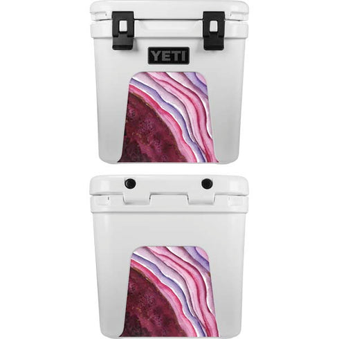 Plum Watercolor Geode YETI Roadie 24 Hard Cooler Skin