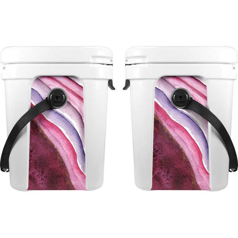 Plum Watercolor Geode YETI Roadie 24 Hard Cooler Skin