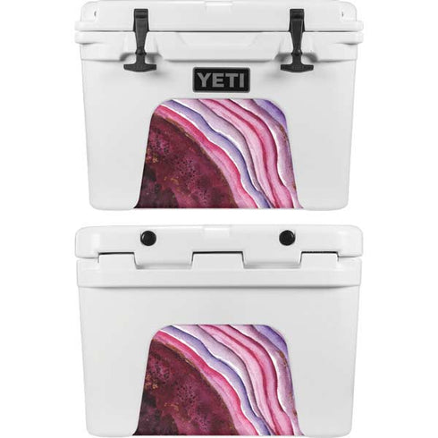 Plum Watercolor Geode YETI Tundra 35 Hard Cooler Skin
