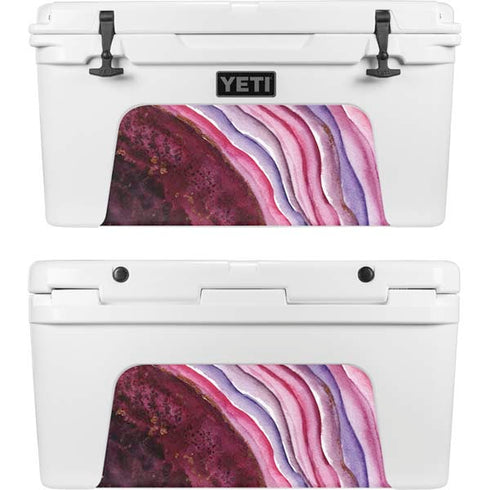 Plum Watercolor Geode YETI Tundra 65 Hard Cooler Skin