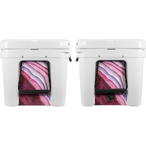 Plum Watercolor Geode YETI Tundra 65 Hard Cooler Skin