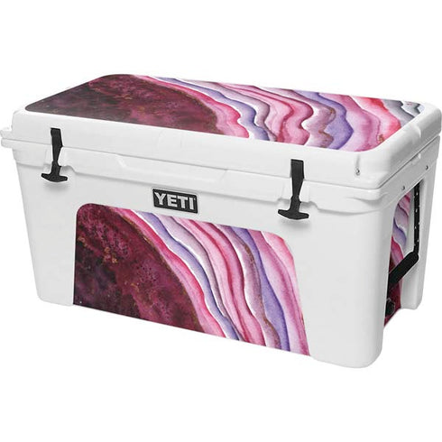 Plum Watercolor Geode YETI Tundra 75 Hard Cooler Skin