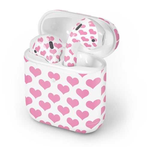 Plush Pink Hearts Apple AirPods 2 Skin