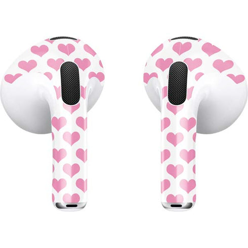 Plush Pink Hearts Apple AirPods (3rd Gen 2021) Skin
