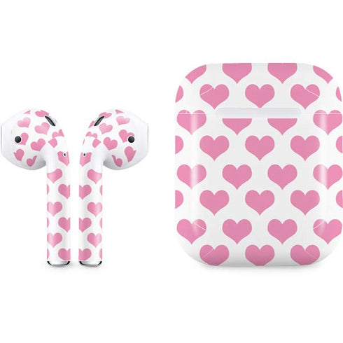 Plush Pink Hearts Apple AirPods Skin