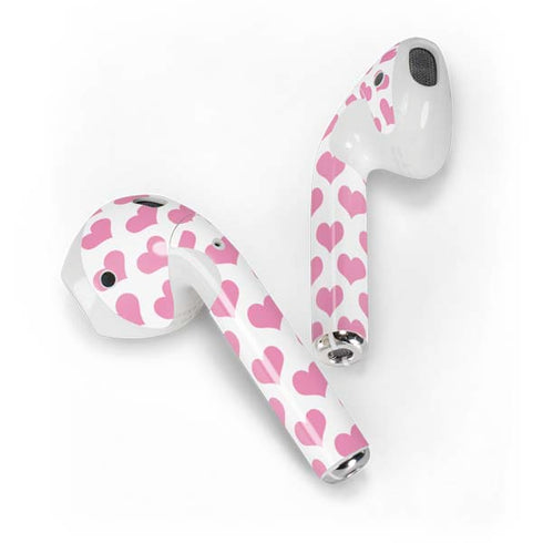 Plush Pink Hearts Apple AirPods Skin