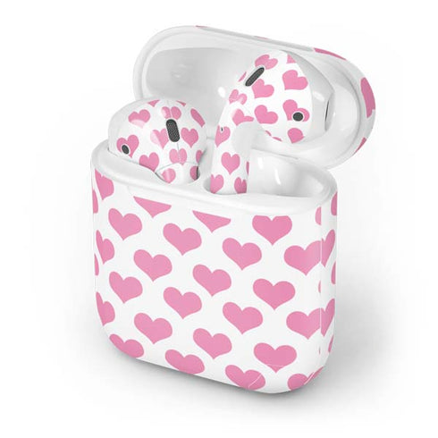 Plush Pink Hearts Apple AirPods Skin