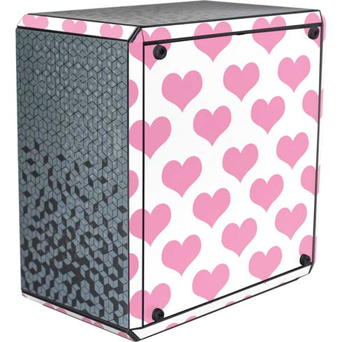 Plush Pink Hearts Cooler Master MasterBox Q300L Mini Tower Skin