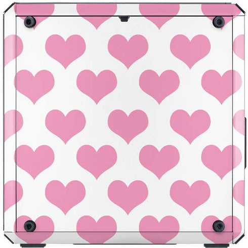 Plush Pink Hearts Cooler Master MasterBox Q300L Mini Tower Skin