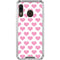 Plush Pink Hearts Galaxy A30 Clear Case