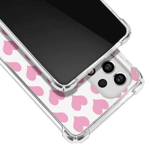 Plush Pink Hearts Galaxy A53 5G Clear Case