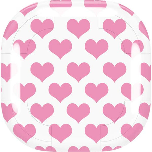 Plush Pink Hearts Galaxy Buds Live Skin