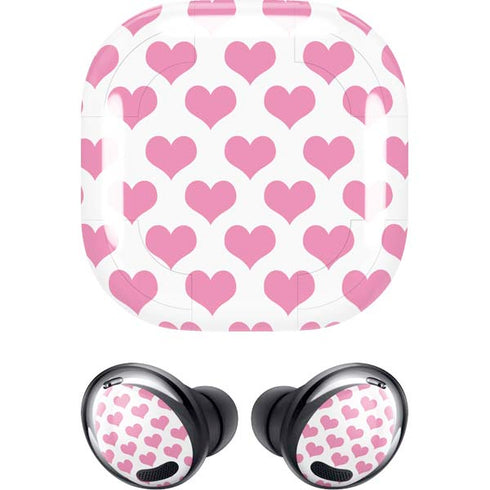 Plush Pink Hearts Galaxy Buds Pro Skin
